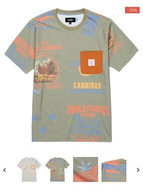 Cookies Olive Graphic Pocket T‑Shirt
